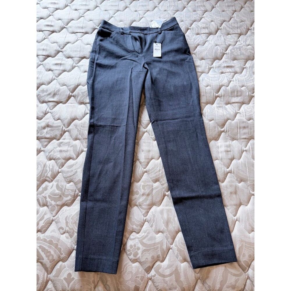 New Express Women's Editor Straight Super High Rise Pants - Grey Blue - 2R NWT
